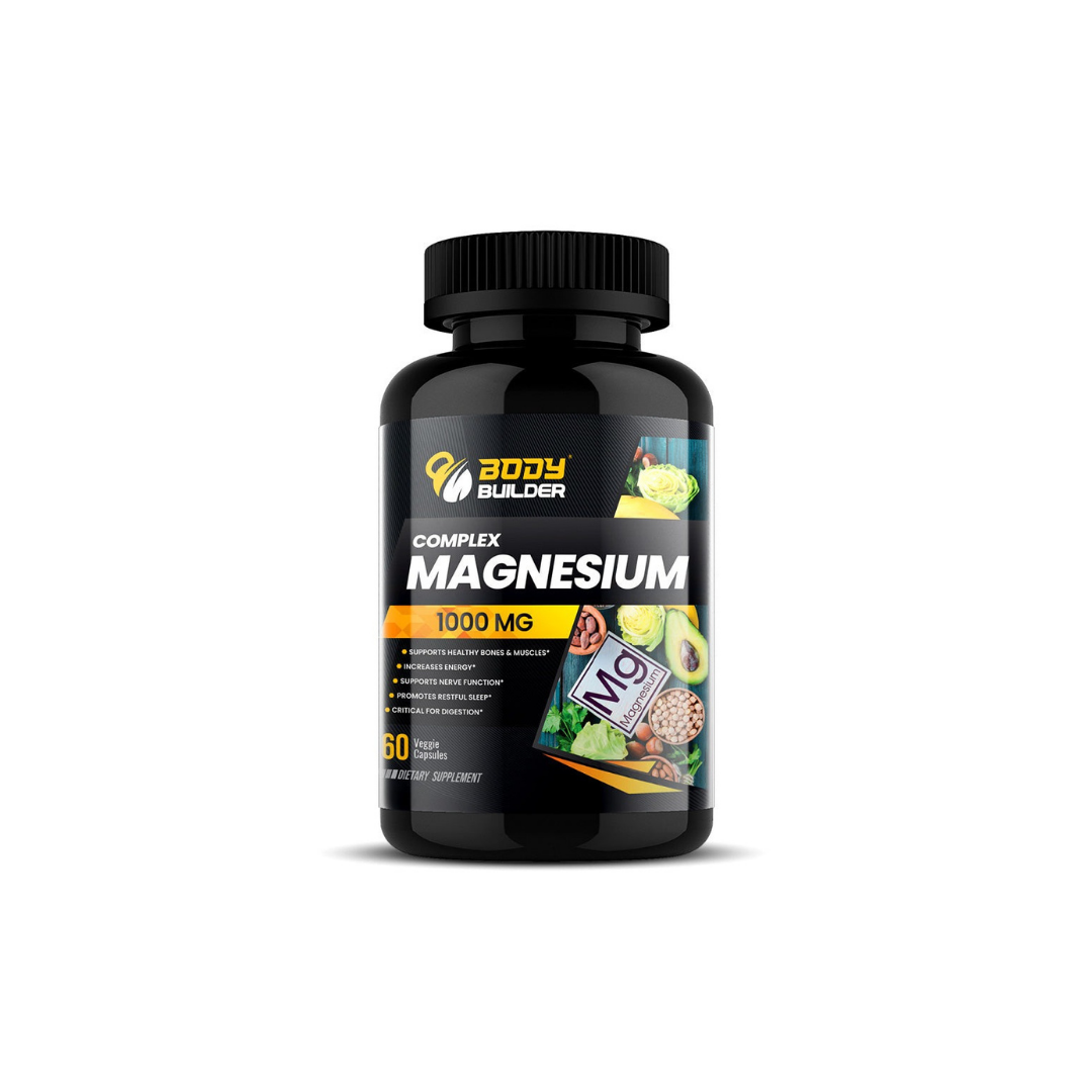 BodyBuilder Magnesium 1000MG 60 Veg Capsules