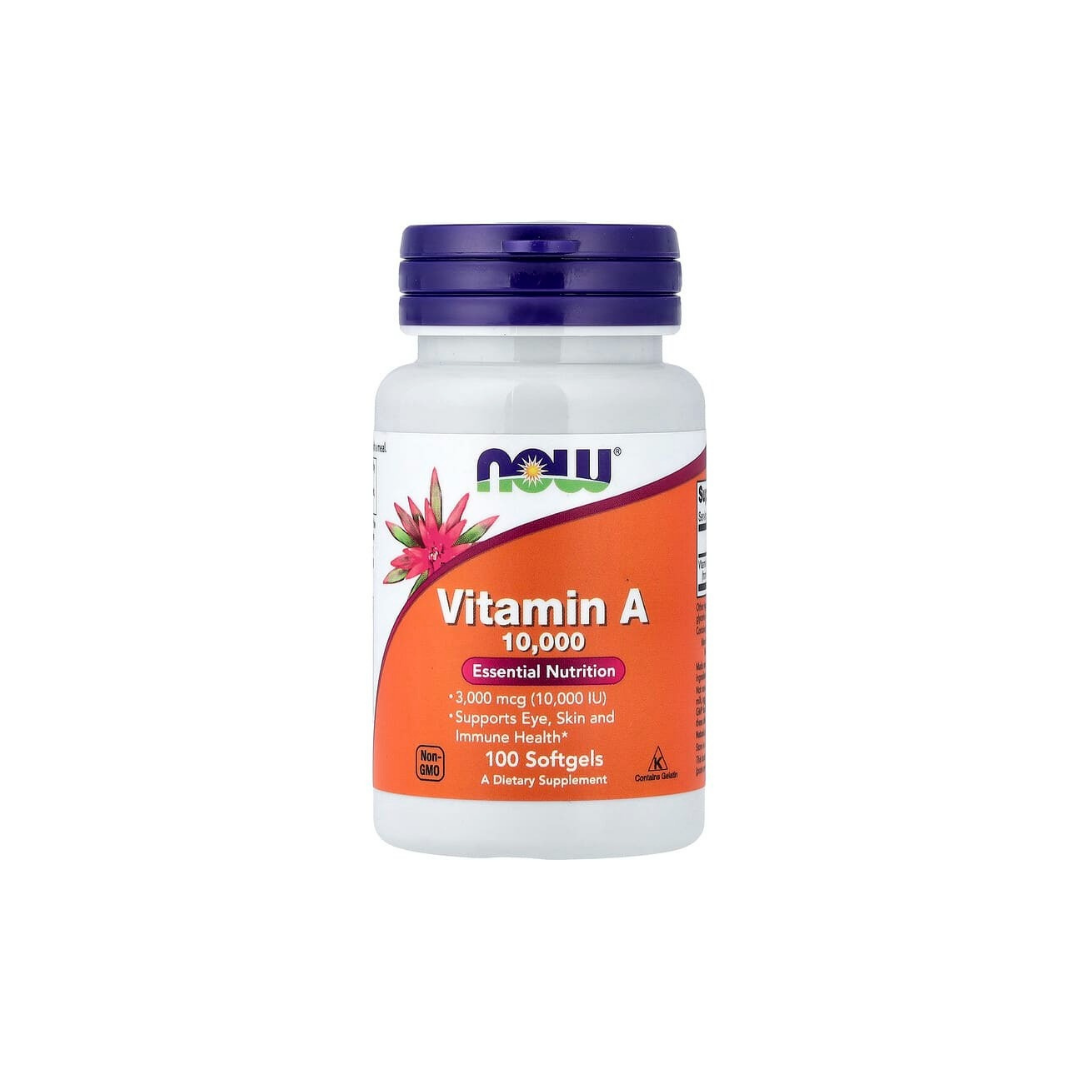 Now Vitamin A 10000 IU 100 Softgels